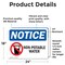 Signmission Non-Potable Water Sign With Symbol, 24 in W x Rectangle, Vinyl Decal OS-2PACK-NS-D-1824-L-15102 - alternate 5